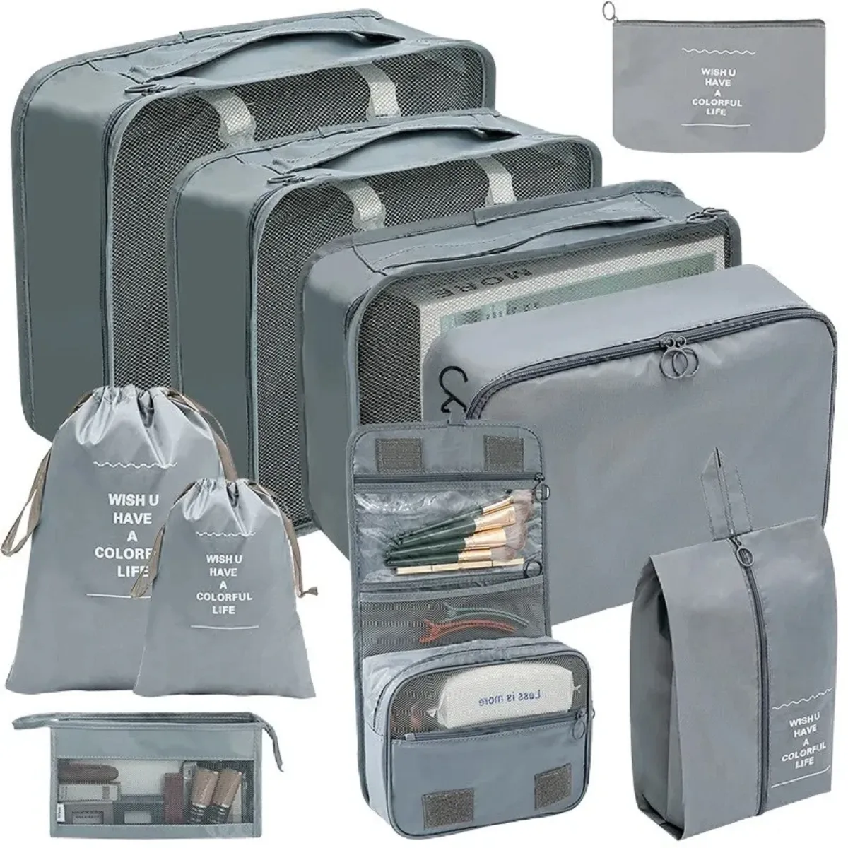 10 Pcs Set Travel Organizer Storage Bags