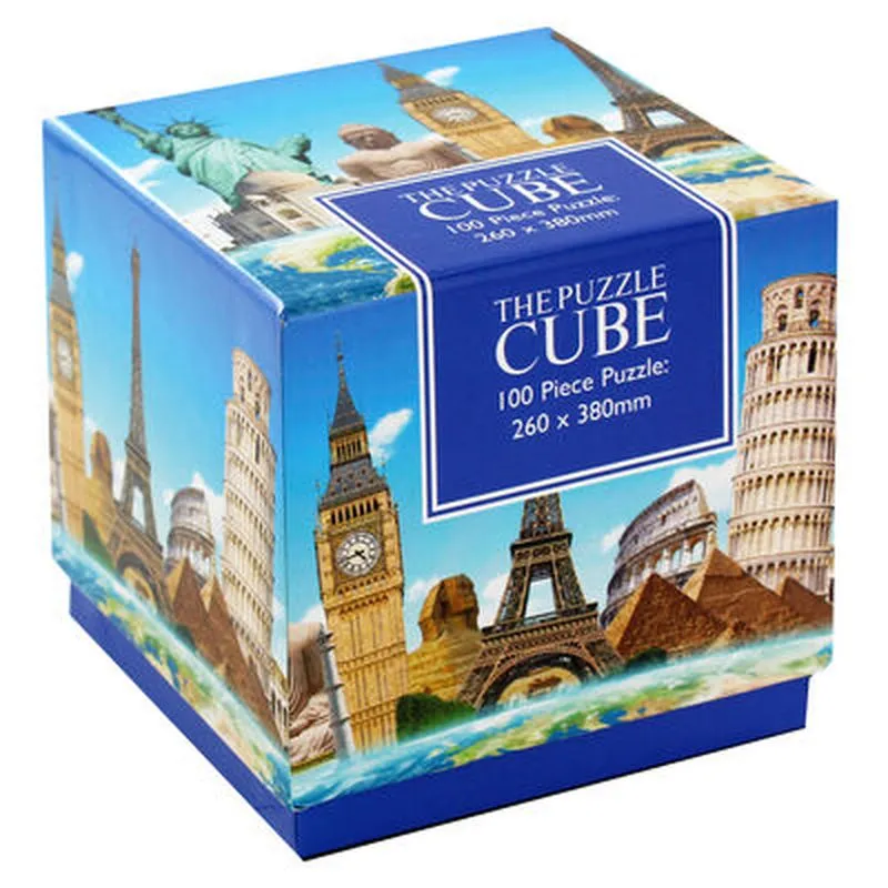 100 Piece Cube Jigsaw Puzzle World Landmarks
