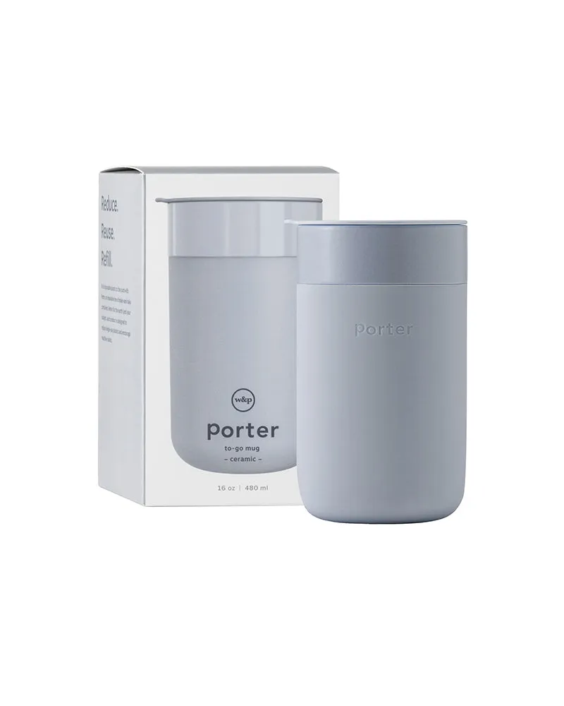 16oz Porter Ceramic Travel Mug - Slate