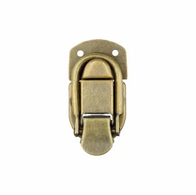 2 7/16" Antique Brass, Latch Lock Drawbolt, Steel, #L-2026-ANTB
