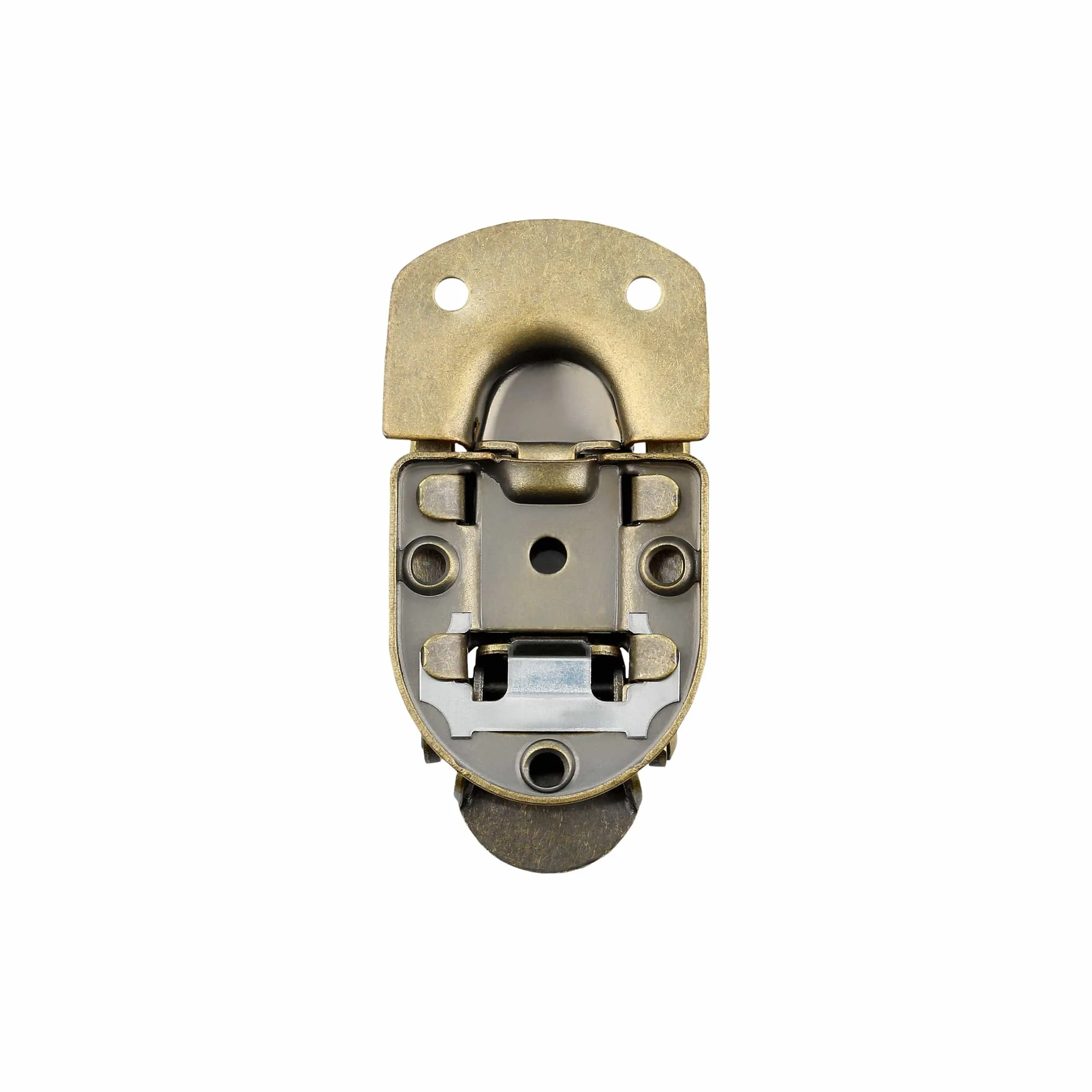 2 7/16" Antique Brass, Latch Lock Drawbolt, Steel, #L-2026-ANTB