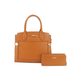 2 in 1 classic modern top handle bag and purse set