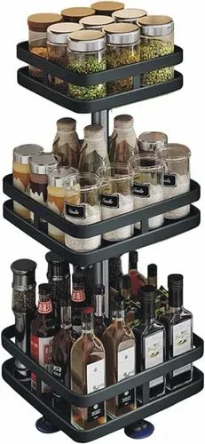 3 LAYER 360Â° ROTATABLE METAL STORAGE ORGANIZER(SUQARE)