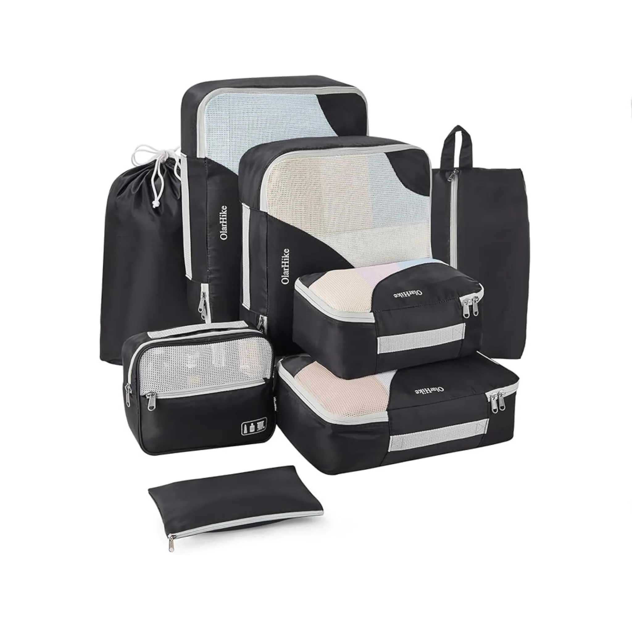 8 Set Packing Cubes Luggage Organizer Set