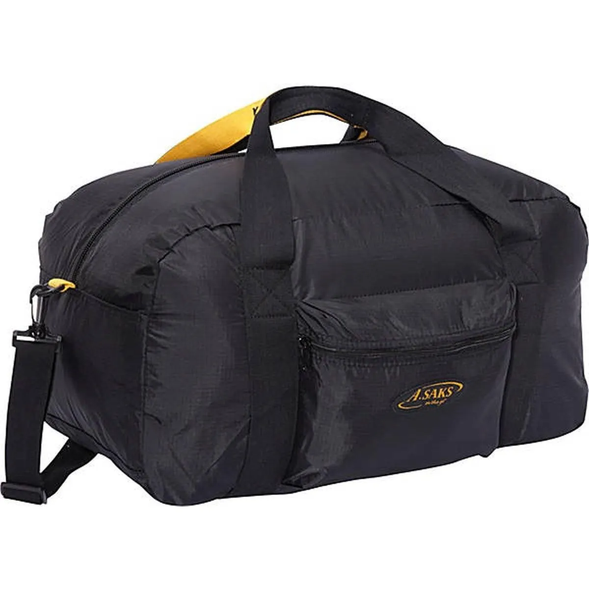 A. Saks 22” Folding 420D Nylon Duffel Bag with Storage Pouch