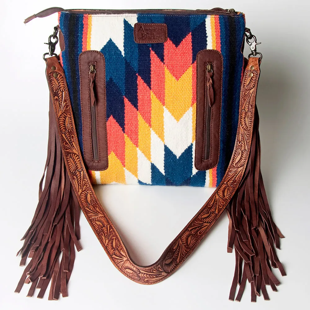 American Darling Sunset Saddle Blanket Fringe Crossbody