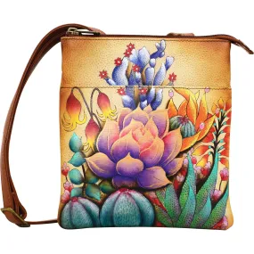 Anuschka RFID Blocking Triple Compartment Travel Organizer Desert Sunset Leather