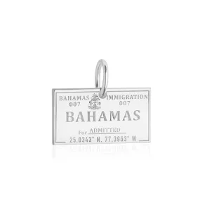 Bahamas Passport Stamp Charm Silver