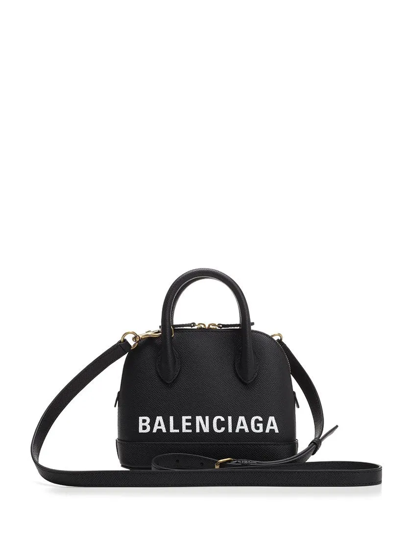 Balenciaga Logo Top Handle Crossbody Bag