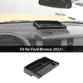 Black Center Console Dashboard Storage Box Tray Organizer For Ford Bronco 2021  A/B/C Style Accessories | CheroCar