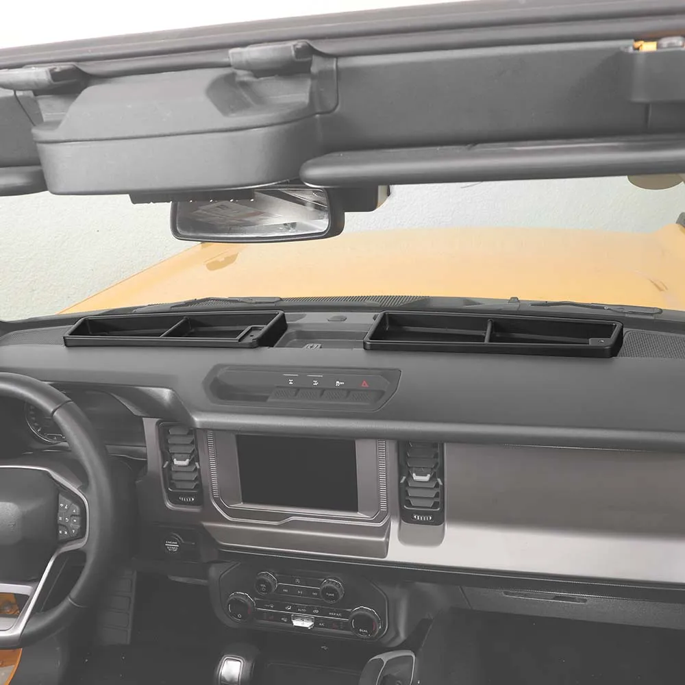 Black Center Console Dashboard Storage Box Tray Organizer For Ford Bronco 2021  A/B/C Style Accessories | CheroCar