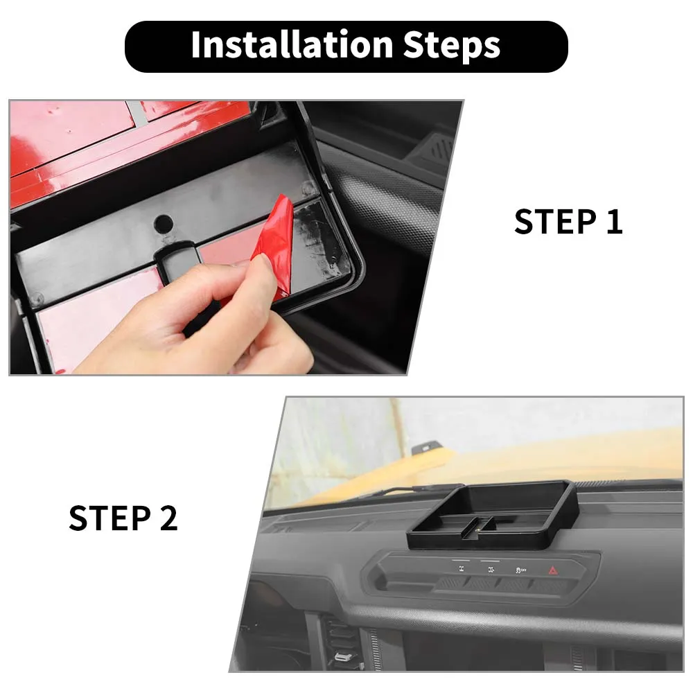 Black Center Console Dashboard Storage Box Tray Organizer For Ford Bronco 2021  A/B/C Style Accessories | CheroCar