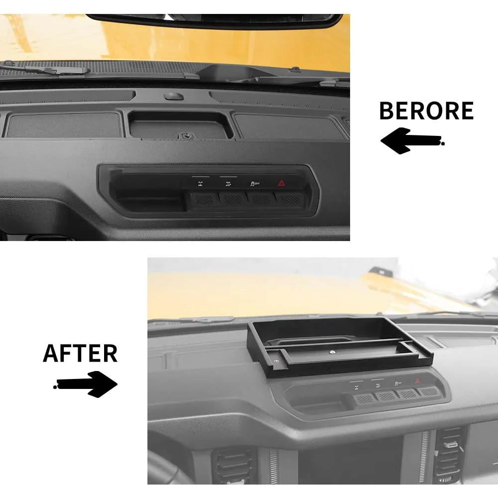 Black Center Console Dashboard Storage Box Tray Organizer For Ford Bronco 2021  A/B/C Style Accessories | CheroCar