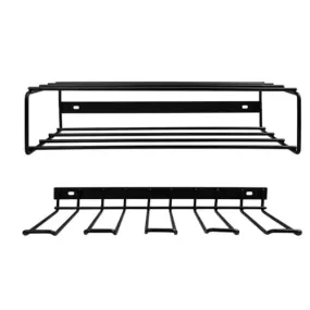 Bygytyo Power Tool Organizer Wall Mount Storage Rack,2 Layers Garage Storage Organizer Rack Heavy Duty Metal Drill Holder Tool Shelf Holder for Lifetime Use,Perfect for Father's Day (New Vision)