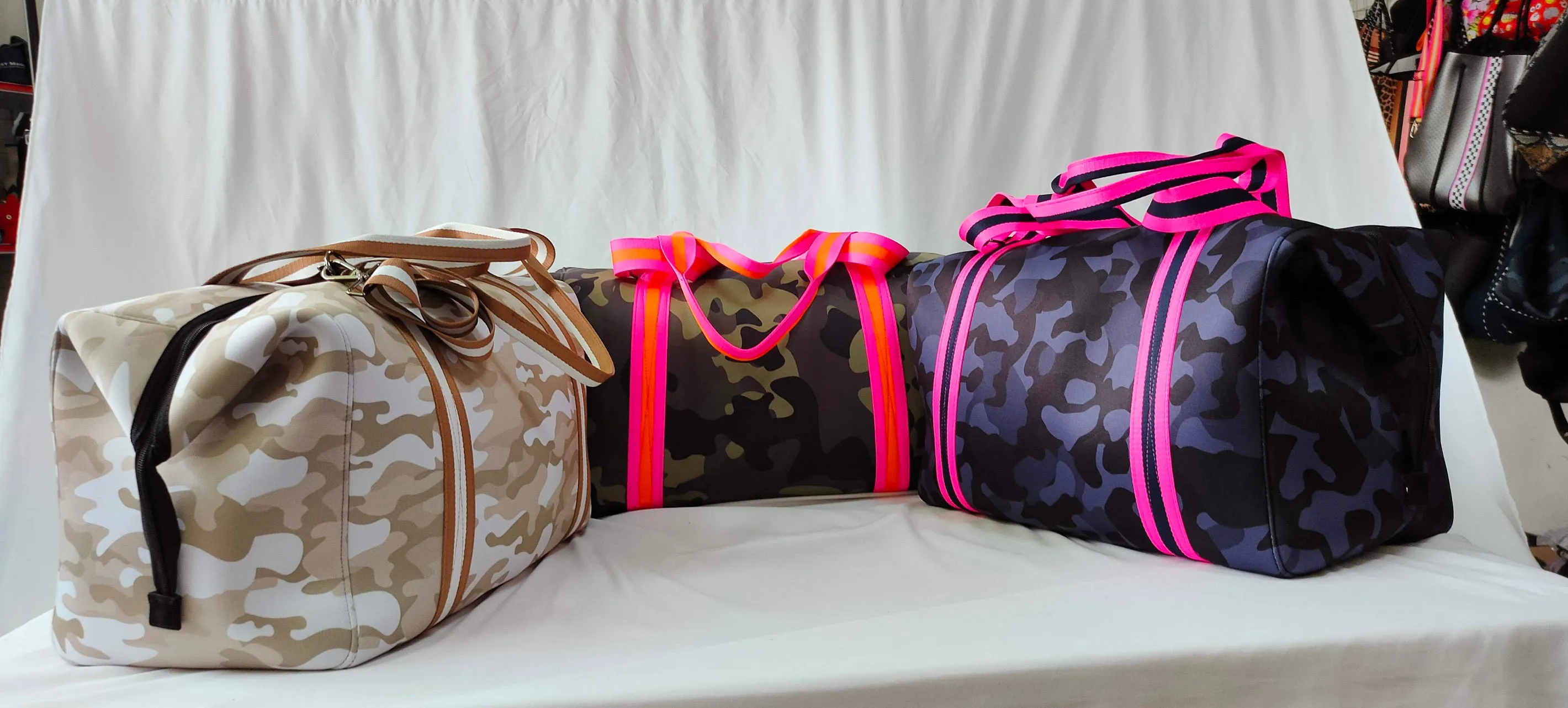 Camouflage Neoprene Duffel Bag - Assorted Colors