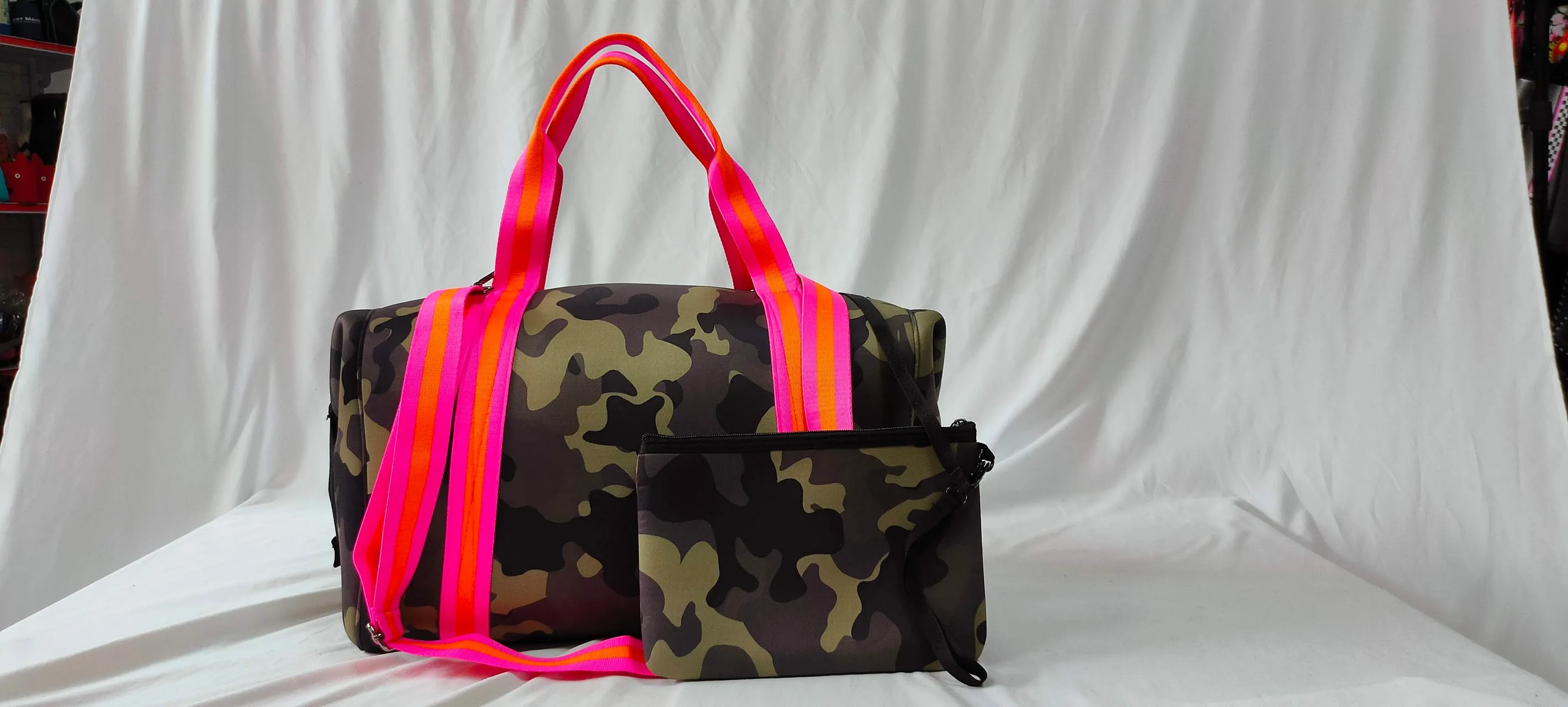 Camouflage Neoprene Duffel Bag - Assorted Colors