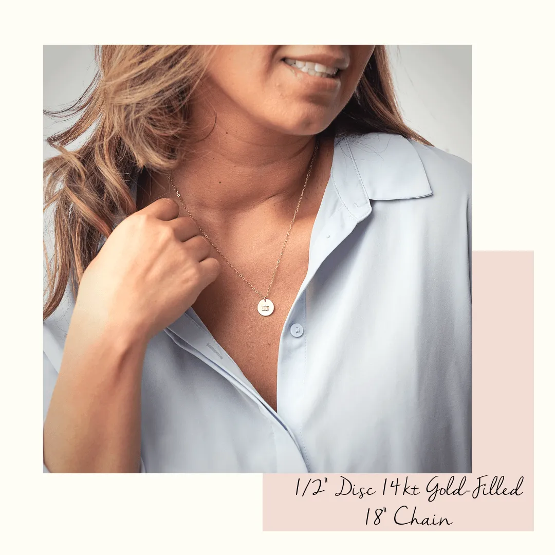 Capturing Hearts Camera Necklace - Dainty Disc Necklace