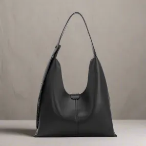 Carmen Black Recycled Vegan Shoulder Bag