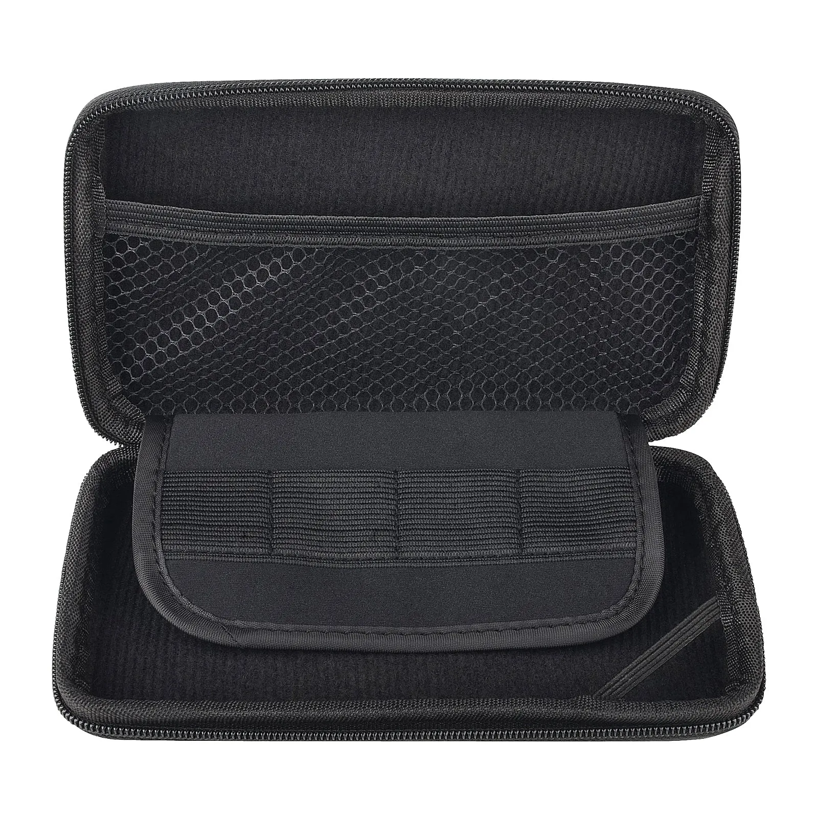 Carry case for Nintendo New 2DS XL, New 3DS XL & Original 3DS XL hard carry eva case with built in game storage - Black | ZedLabz