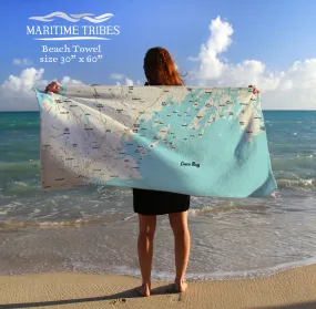 Casco Bay  ME Modern Wave 55x48 (Name drops) Quick Dry Towel