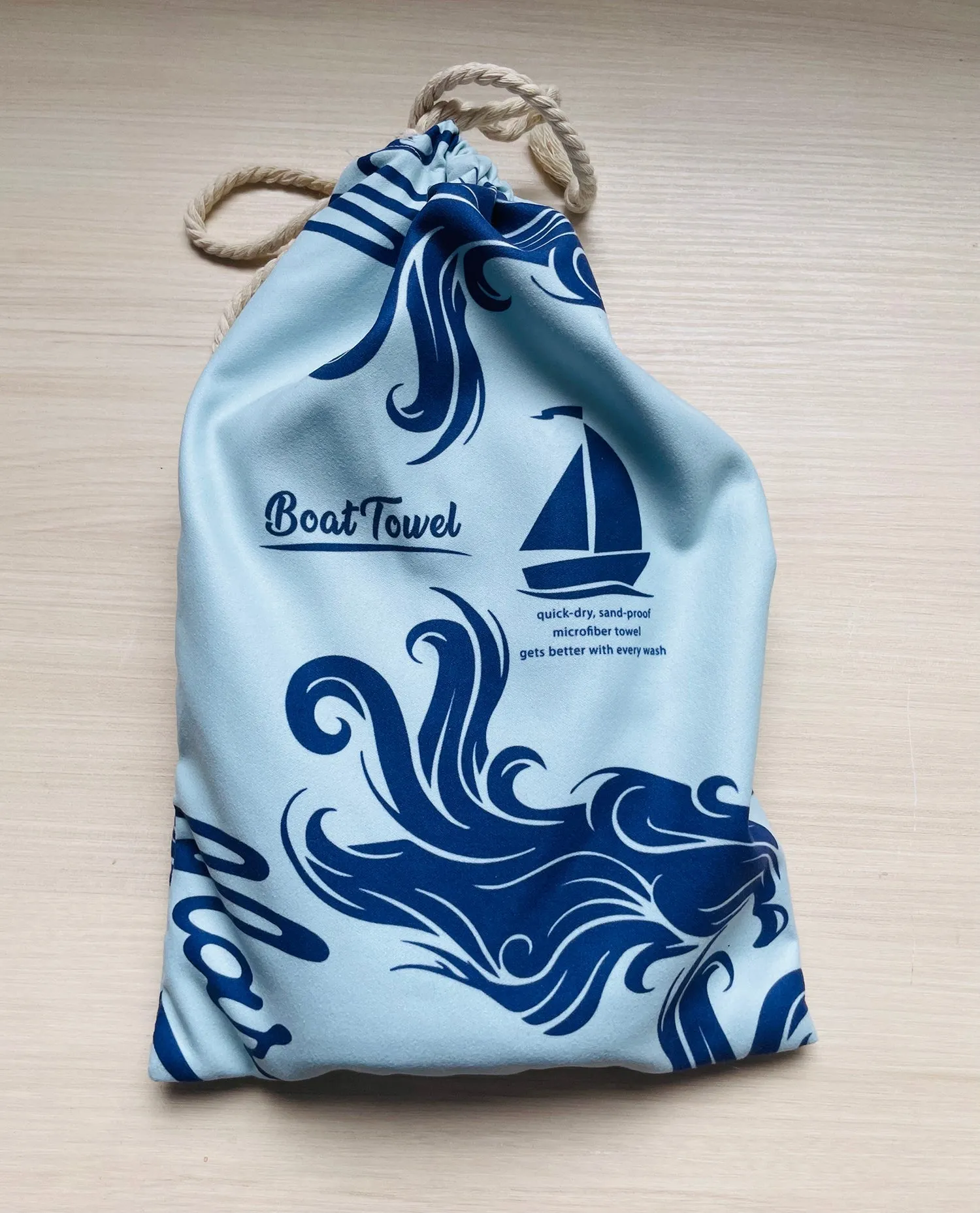 Casco Bay  ME Modern Wave 55x48 (Name drops) Quick Dry Towel