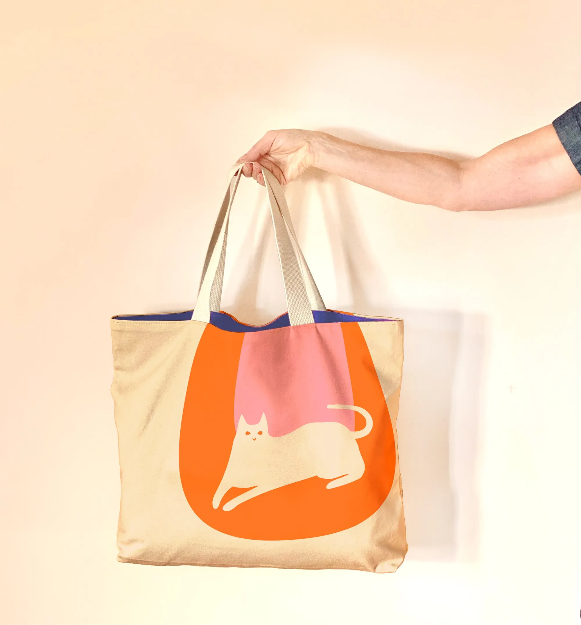 Cat Oversized Canvas Bag