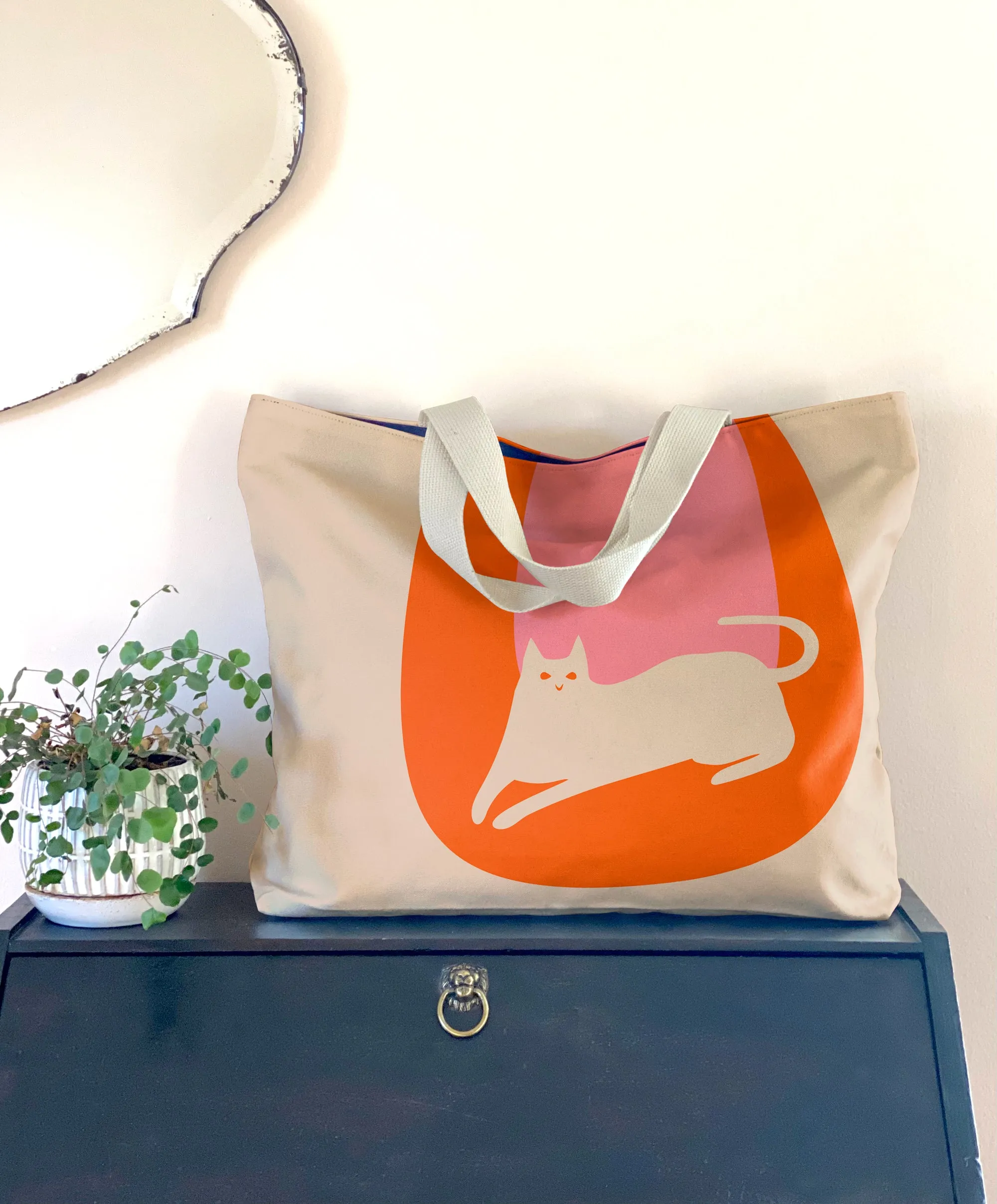 Cat Oversized Canvas Bag