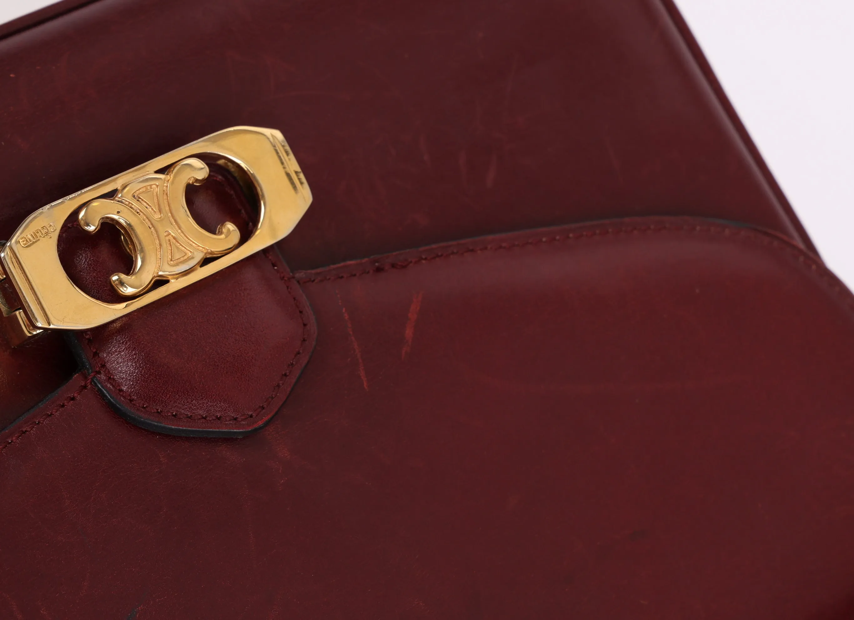 Celine Triomphe Boxcalf Shoulder Bag
