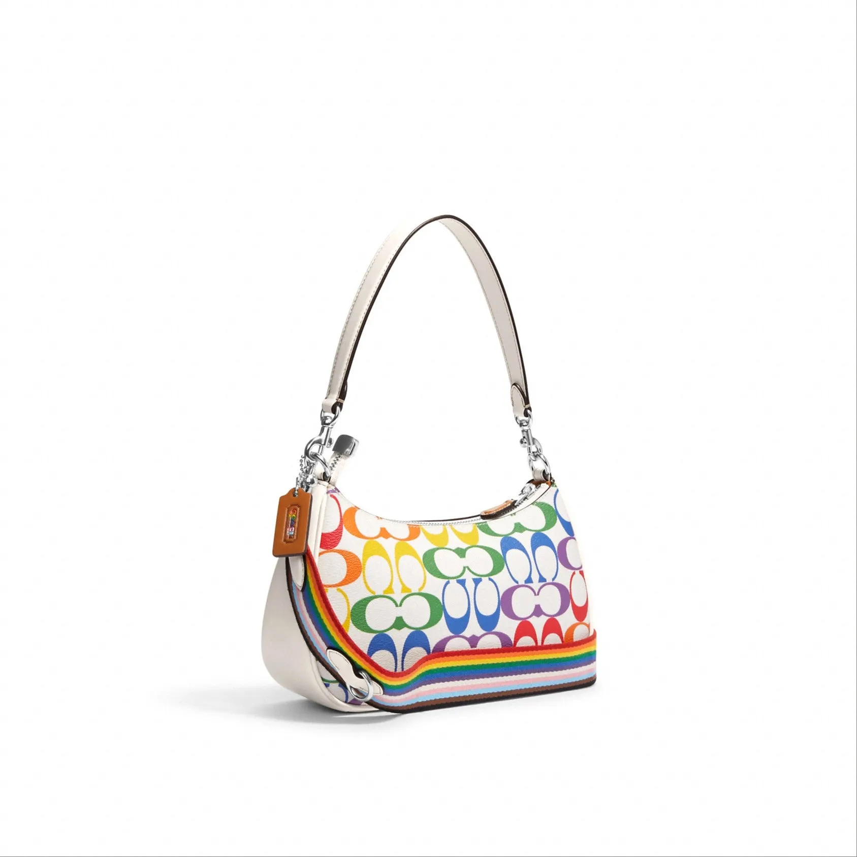 Coach Teri Shoulder Bag In Rainbow Signature Canvas