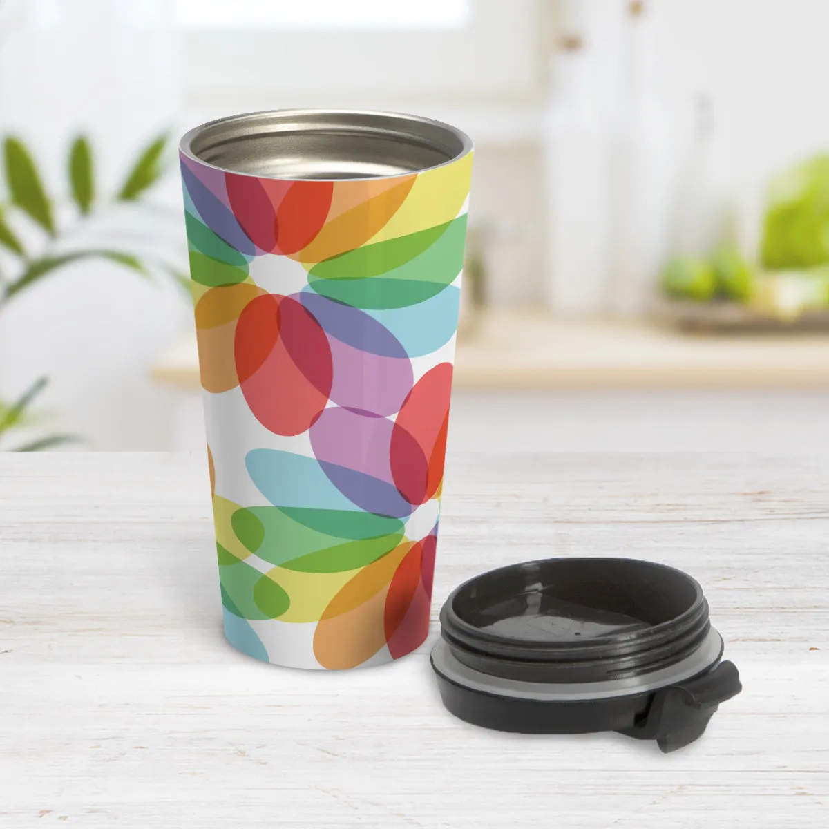 Color Lovers Rainbow Flower Travel Mug
