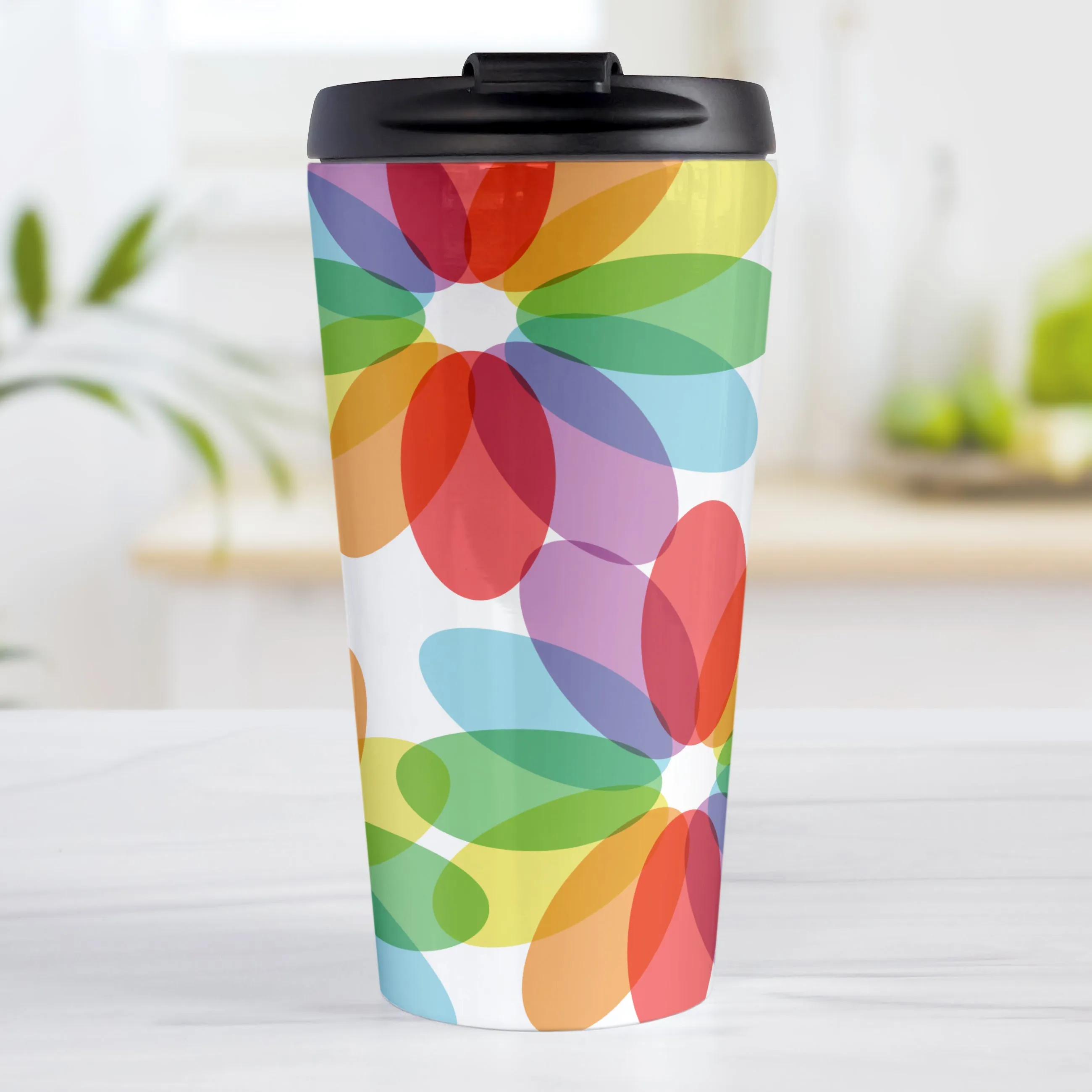 Color Lovers Rainbow Flower Travel Mug