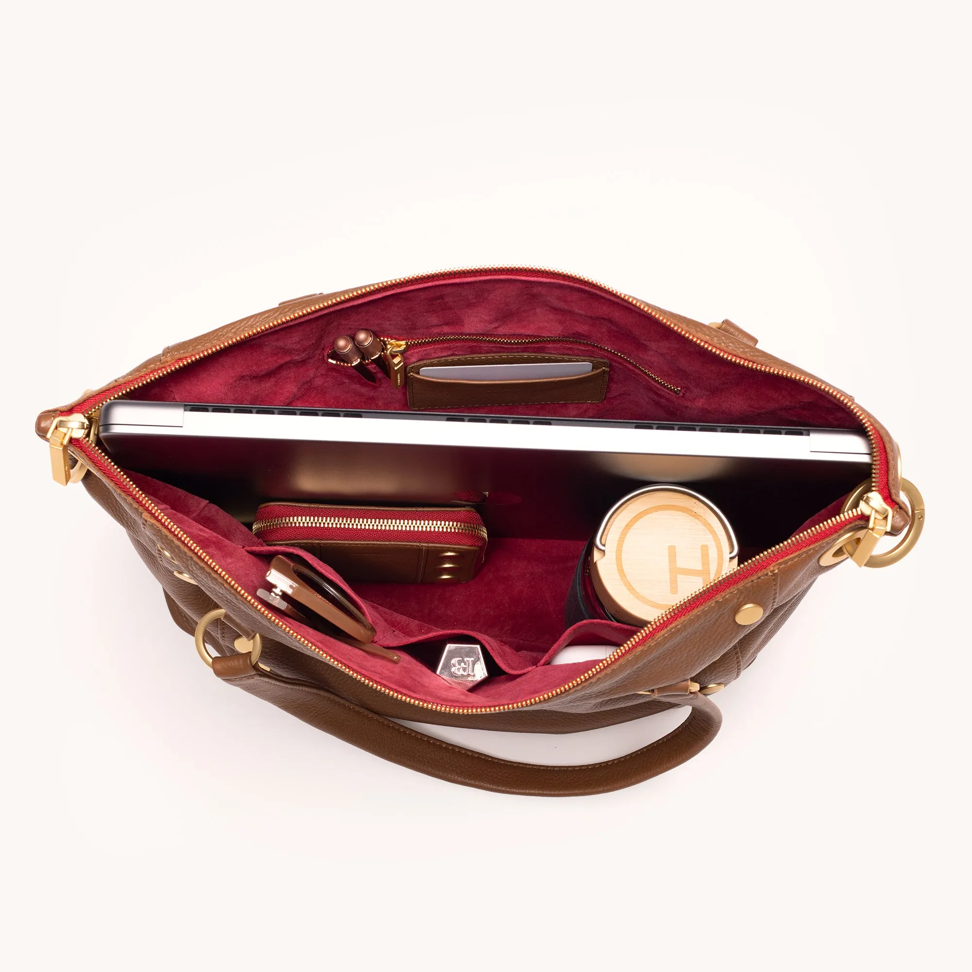 Daniel | Mahogany Pebble/Brushed Gold Red Zip | Lrg