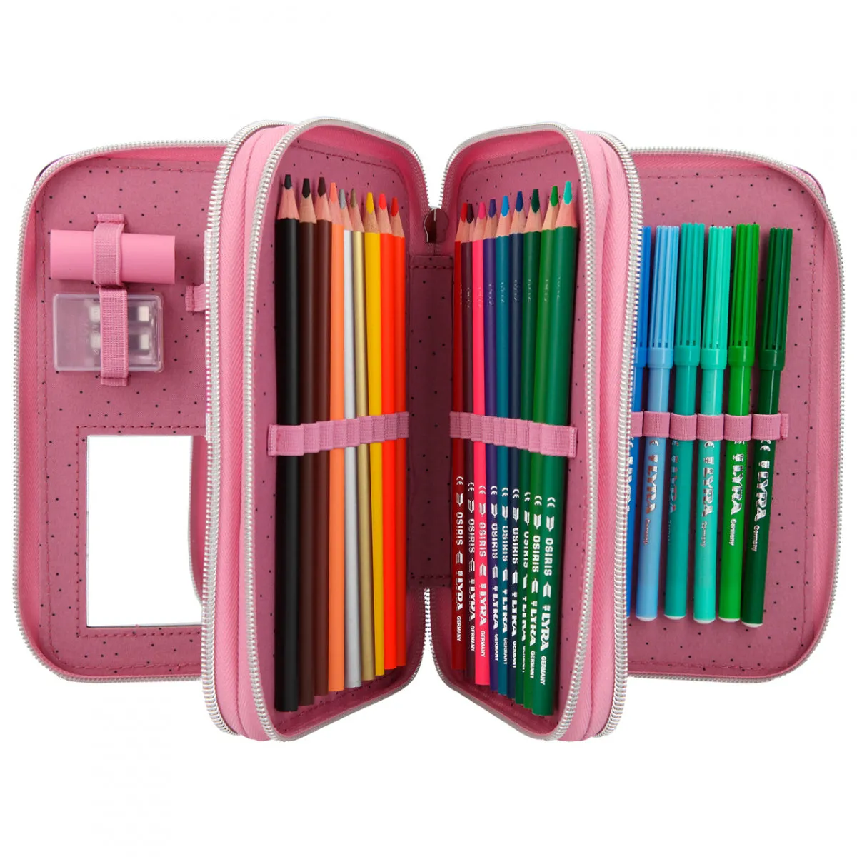 Depesche Topmodel Triple Pencil Case Candy Cake Pink