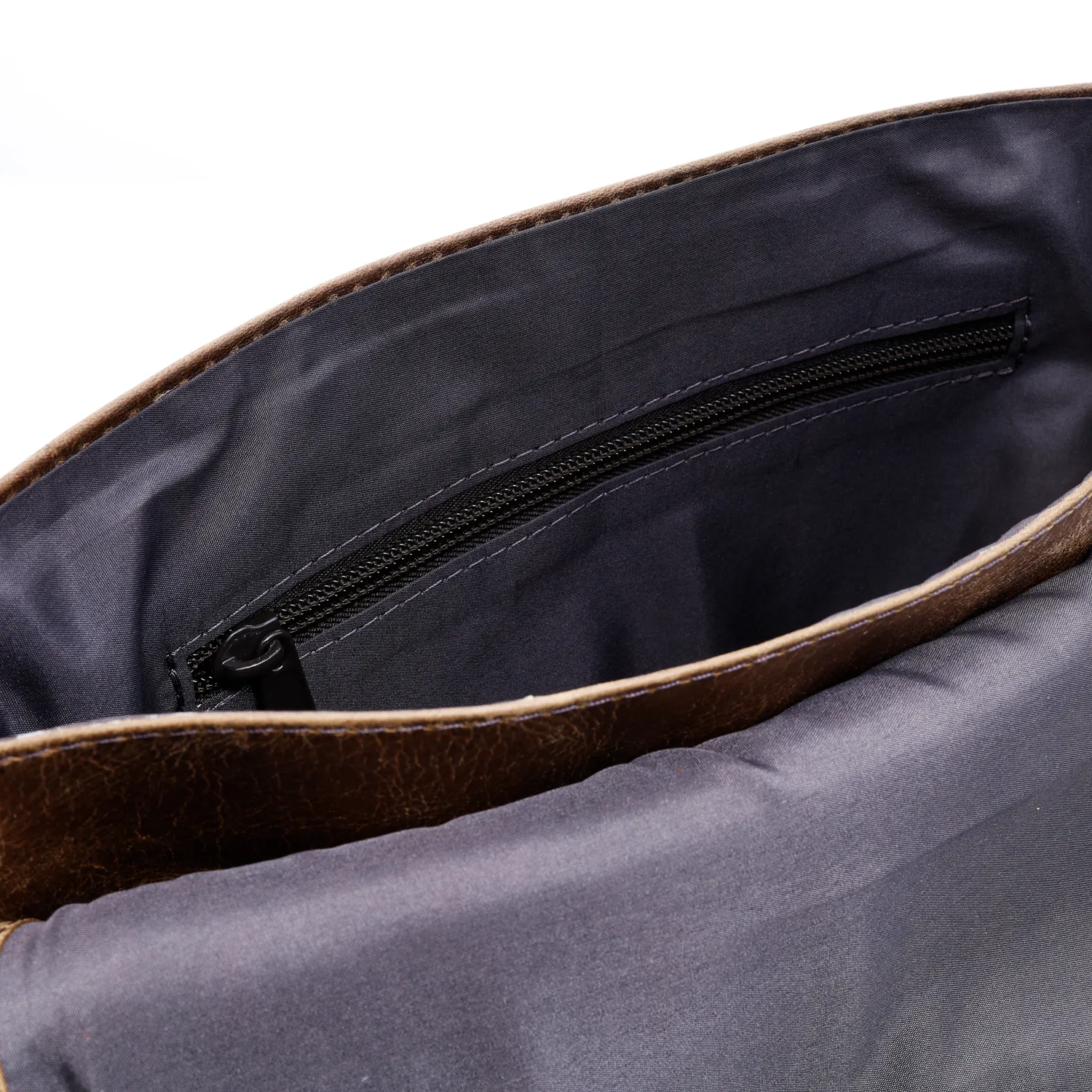 Distressed Leather Slim Crossbody Tablet Messenger