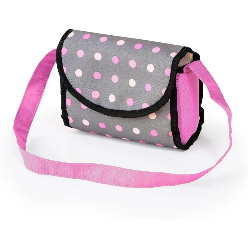 Doll's High Chair and Travel Bed Set - Polka Dots