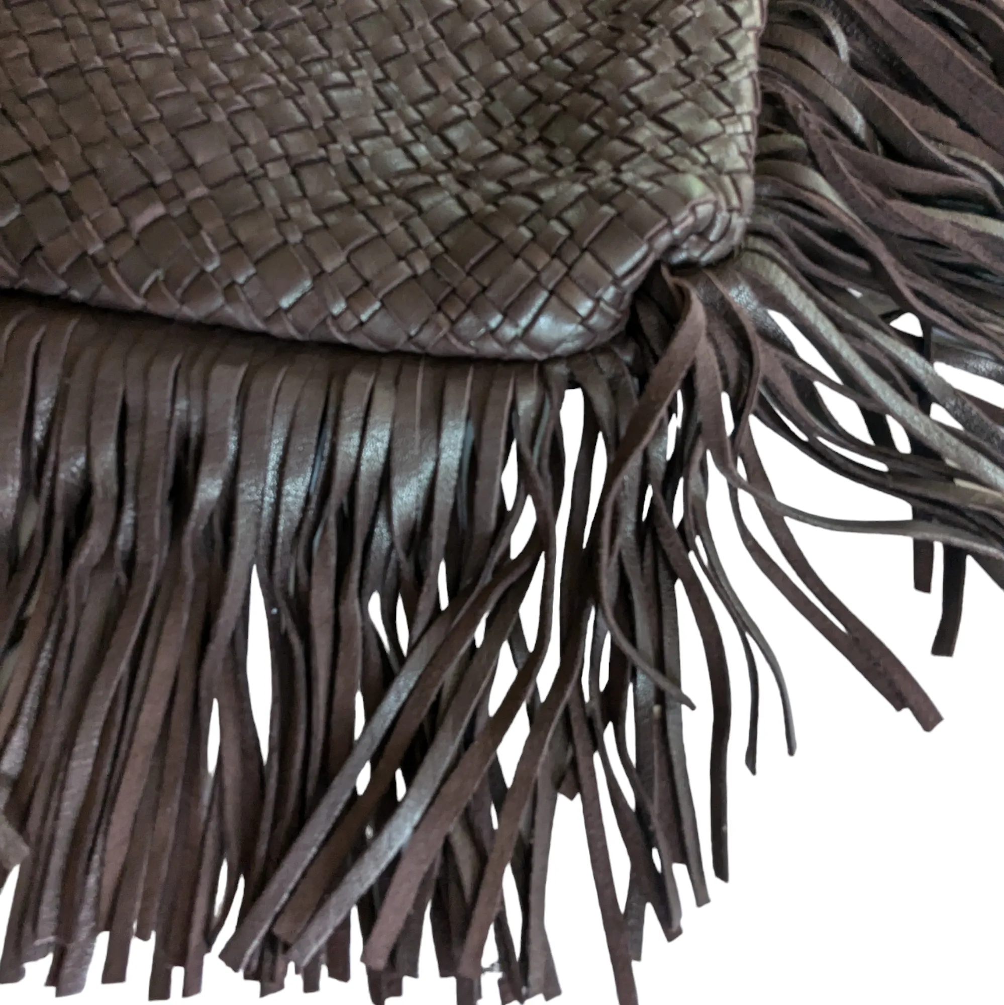 Enshalla Woven Leather Clutch
