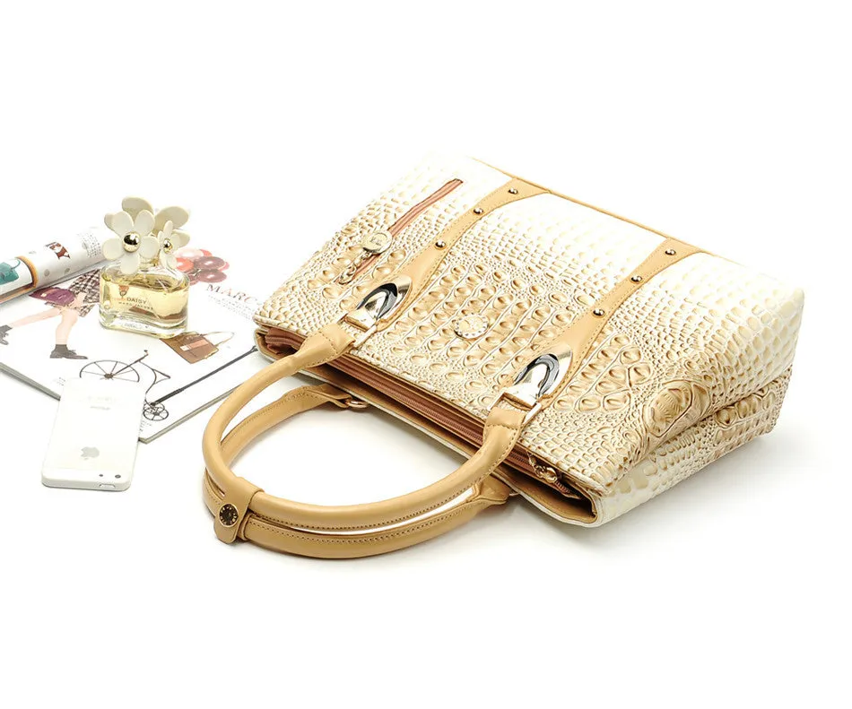 Fashion Women Handbags Crocodile Designer Bags Handbag For Women Famous Brand 2016 Bolsos Feminina Women Leather Handbags