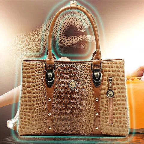 Fashion Women Handbags Crocodile Designer Bags Handbag For Women Famous Brand 2016 Bolsos Feminina Women Leather Handbags
