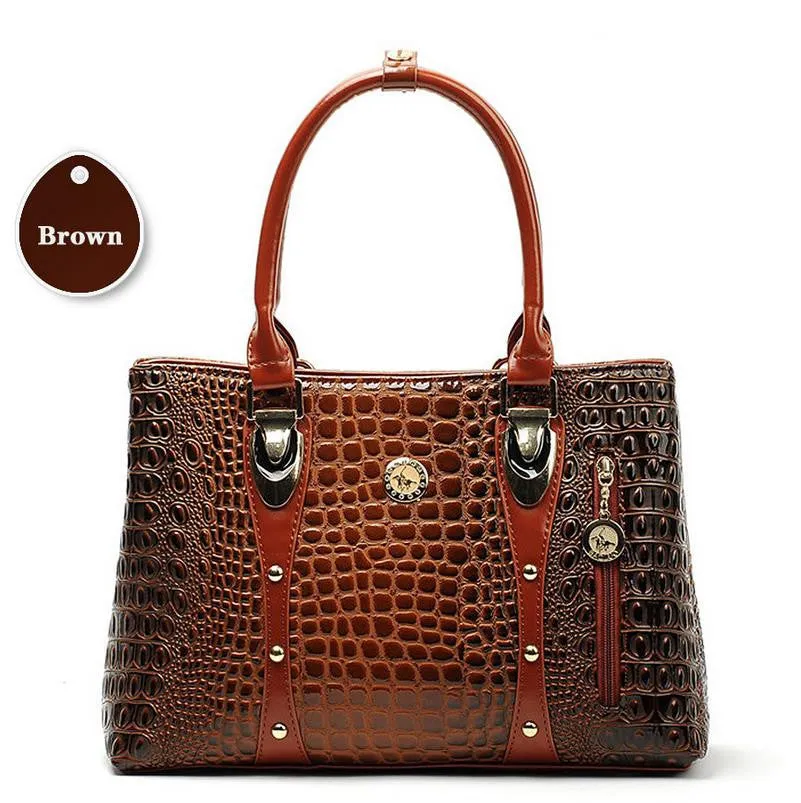 Fashion Women Handbags Crocodile Designer Bags Handbag For Women Famous Brand 2016 Bolsos Feminina Women Leather Handbags