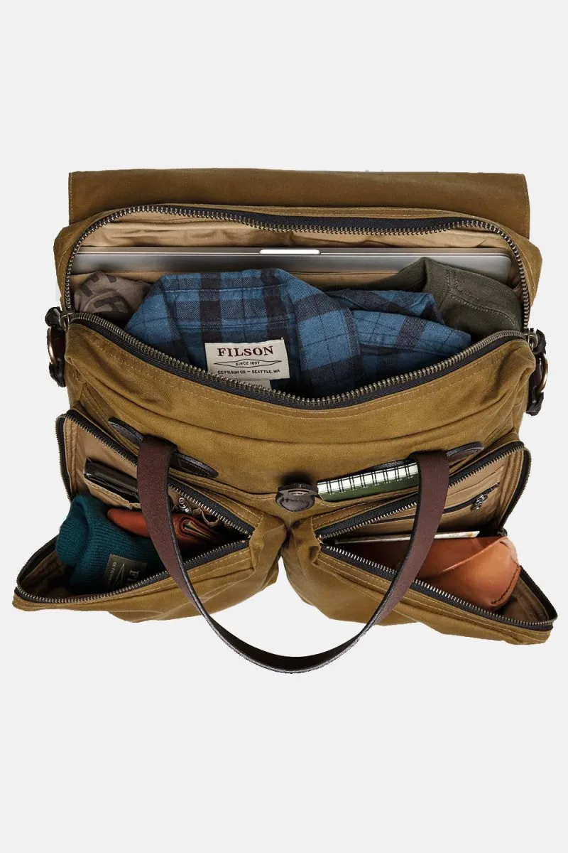 Filson 24-Hour Hour Tin Cloth Briefcase (Dark Tan)