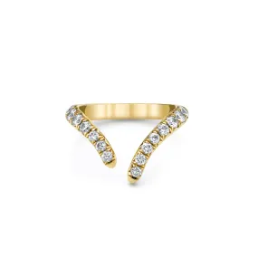 French Pavé Diamond Tusk Ring | Ready to Ship