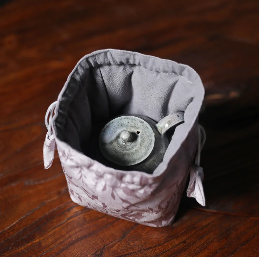 Gohobi Blue and Pink Teaware Storage Travel Bag