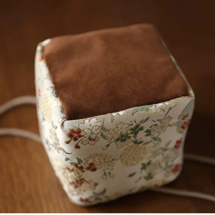 Gohobi Colourful Brocade Teaware Storage Travel Bag