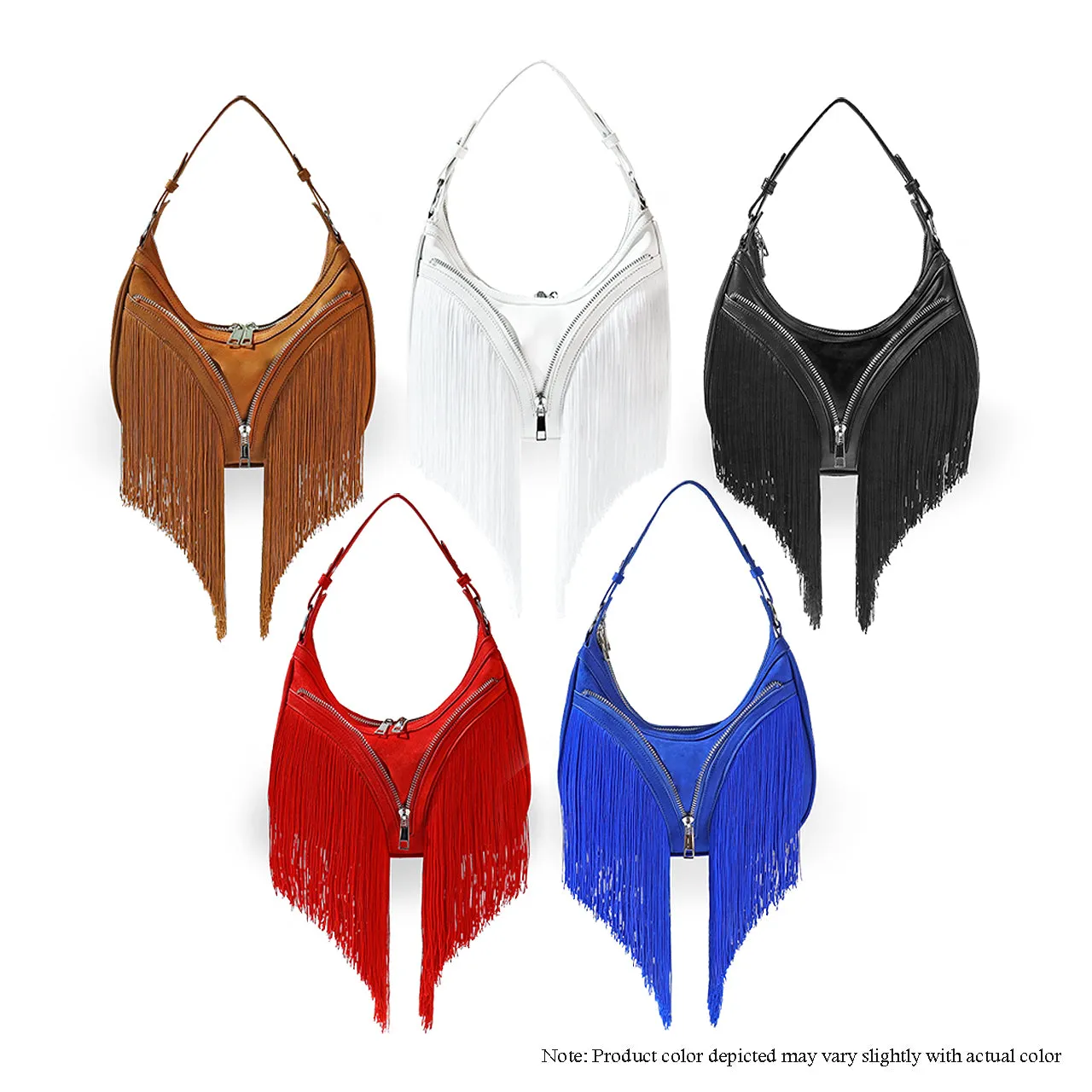 H-FRINGY FRINGE SHOULDER BAG - RED