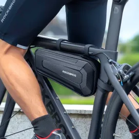 Hard Shell Bicycle Bag Carbon Pattern Waterproof Top Tube Bag Cycling Saddle Bag 1.5L High Capacity