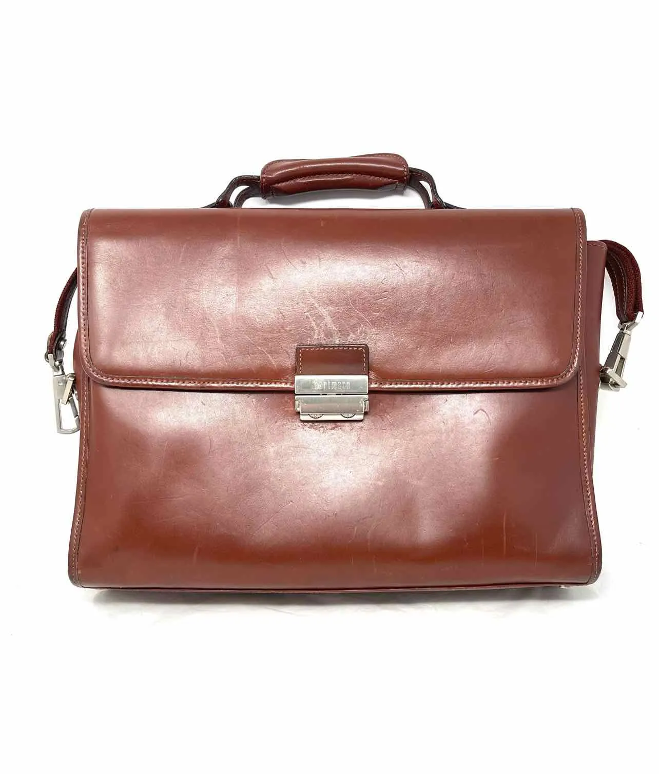 Hartmann Brown Leather Vintage Luggage Briefcase