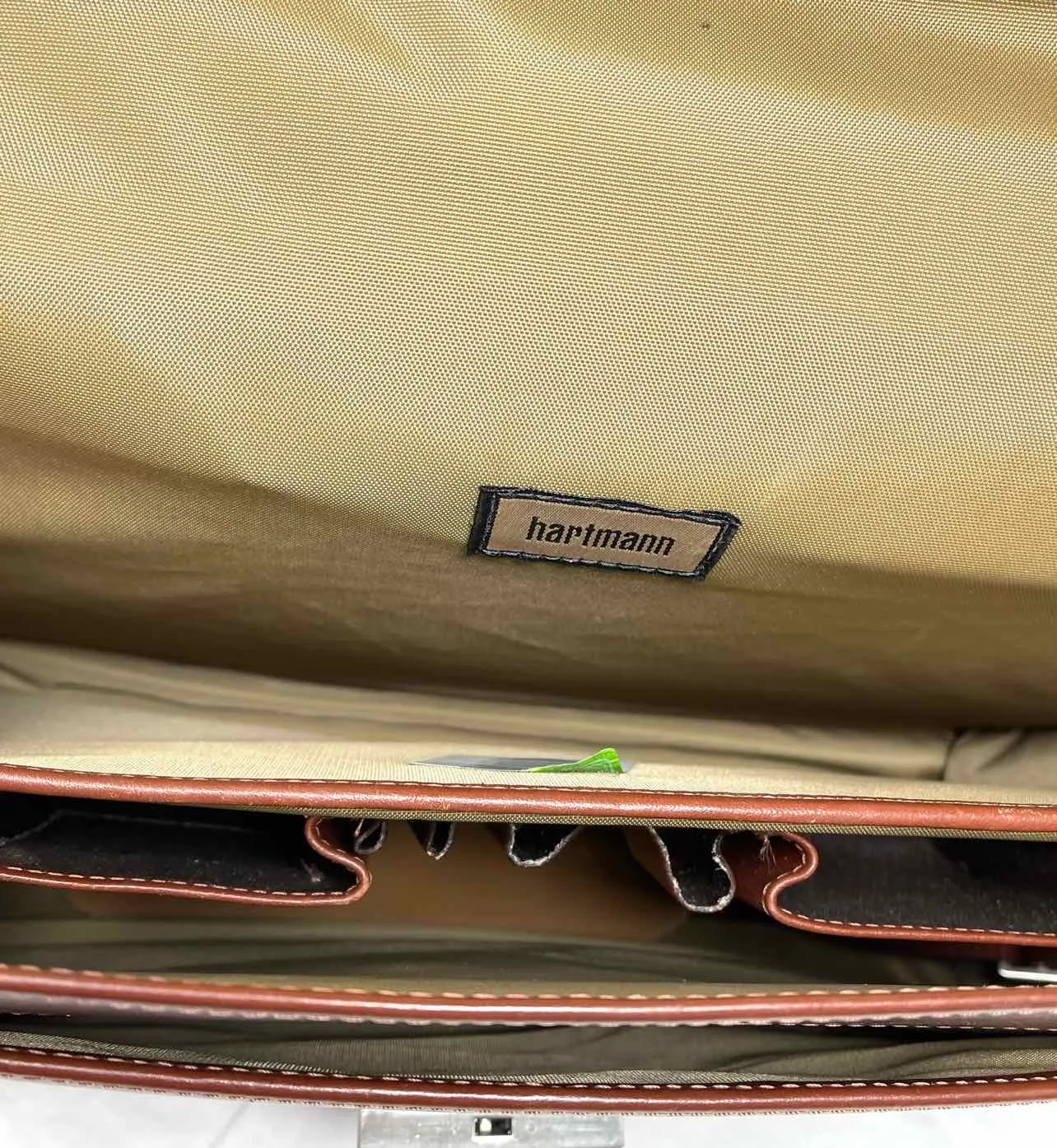 Hartmann Brown Leather Vintage Luggage Briefcase