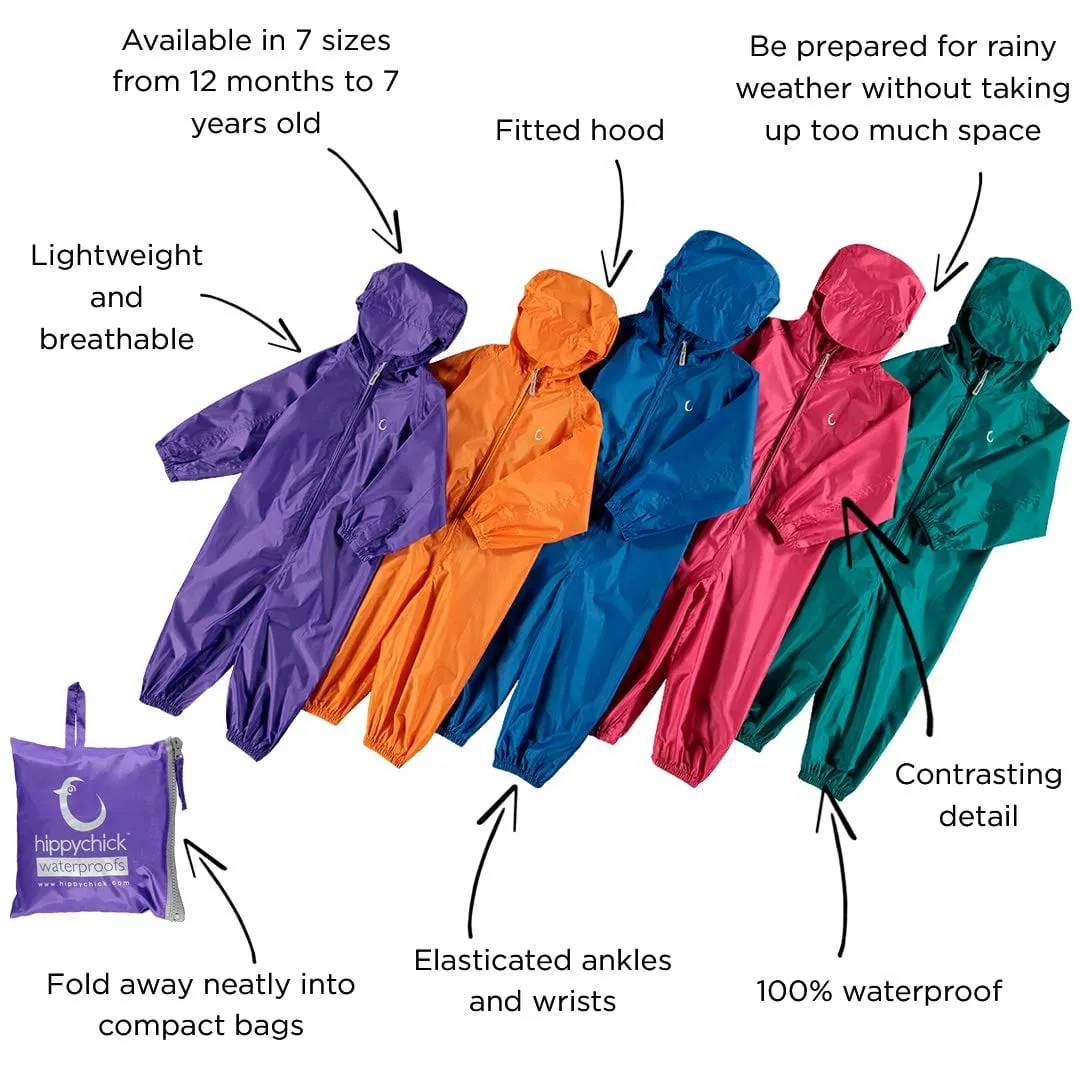 Hippychick Packasuit 3-4 Years Peacock Pink
