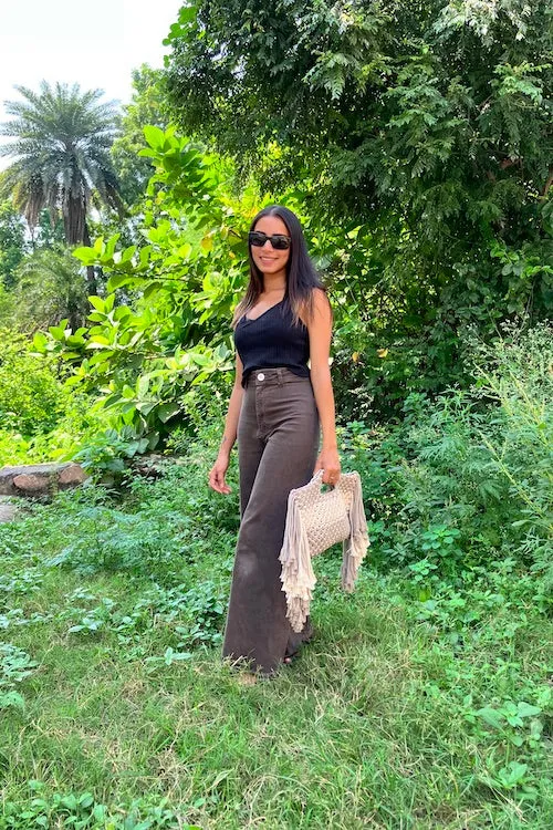 House Of Macrame "Fringe Fest" Handcrafted Clutch Bag