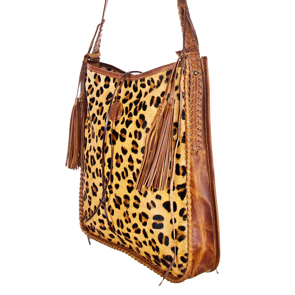 Hunted Down Leopard Hide & Leather Bucket Bag